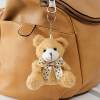Брелок текстиль "Мишка с бежевым бантиком" 9х6х9,5 см Брелок текстиль "Мишка с бежевым бантиком" 9х6х9,5 см