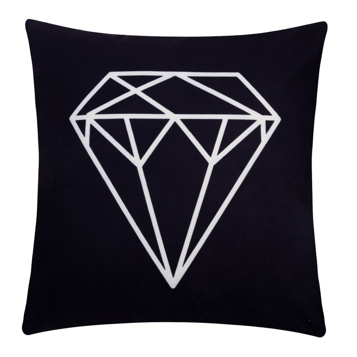Наволочка декоративная Этель Геометрия &laquo;Алмаз&raquo; 40х40 см, велюр
