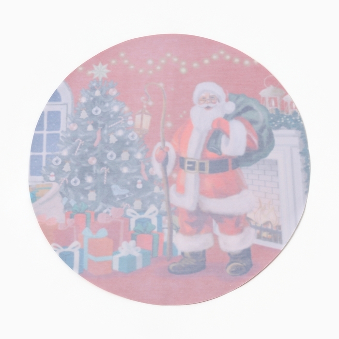 Новый год. Салфетка на стол Новый год. Салфетка на стол "Санта" 30х30см, 100% п/э, оксфорд 420 г/м2