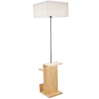 Торшер 19036/1 E27 40Вт черный-светлое дерево 40х51х151 см