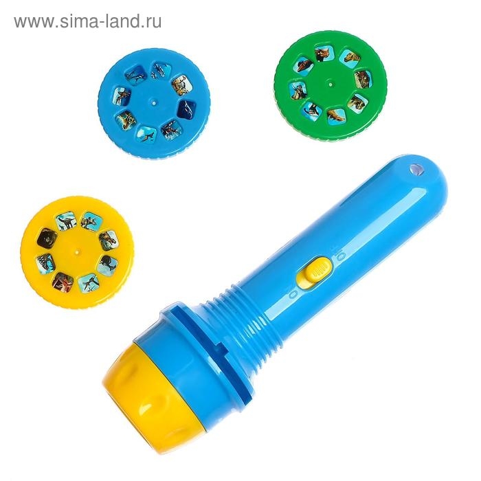 Игровой набор &laquo;Волшебный проектор: В мире динозавров&raquo;, светящиеся наклейки, 3 слайда, 24 картинки