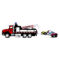 Грузовик металлический «Эвакуатор», с машинкой, свет и звук, инерция, МИКС Грузовик металлический «Эвакуатор», с машинкой, свет и звук, инерция, МИКС