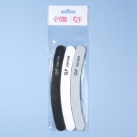 Набор пилок для ногтей, бумеранг, 100/180, 180/200, 200/240 грит, 18 см, 3 шт