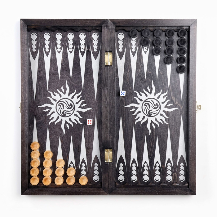 Настольные игры 3 в 1 "Классика": шашки, шахматы, нарды, деревянные, 40 х 40 см