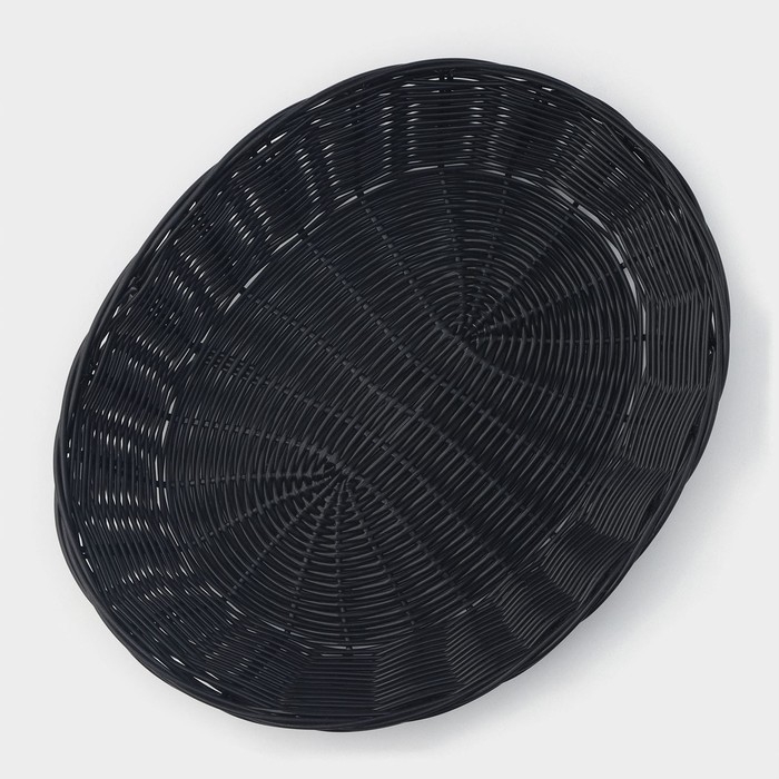 Корзинка для подачи Доляна &laquo;Плетёнка&raquo;, 27&times;22&times;6 см, цвет коричневый