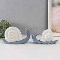 Сувенир керамика "Улитки" набор 2 шт 19х7х11, 23х7х13,5 см Сувенир керамика "Улитки" набор 2 шт 19х7х11, 23х7х13,5 см