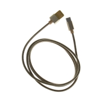 Кабель Type-C - USB, 2.1 А, металлическая оплётка, 1 метр, золотистый Кабель Type-C - USB, 2.1 А, металлическая оплётка, 1 метр, золотистый