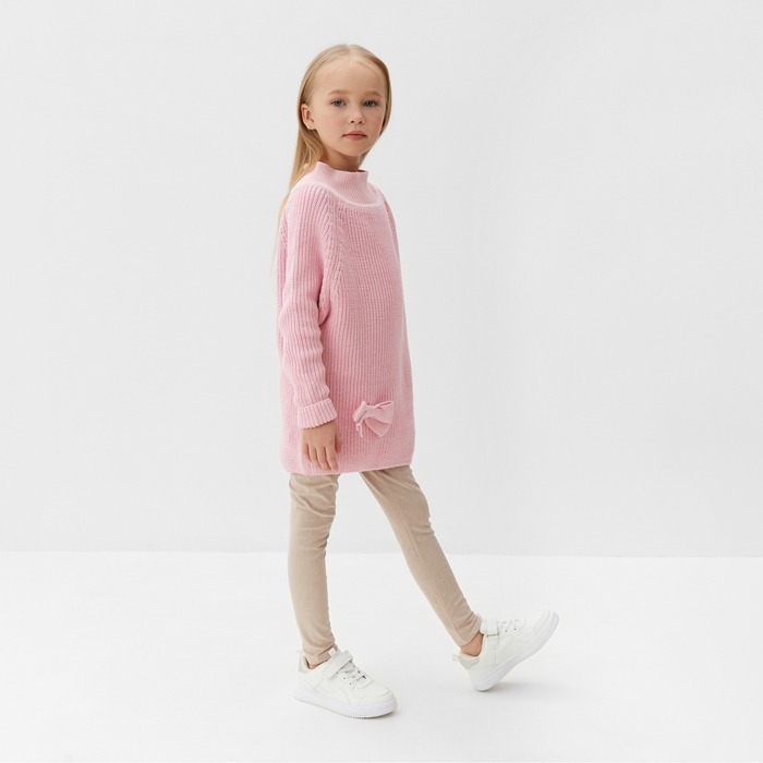 Свитер вязаный для девочки MINAKU, цвет розовый, рост 110 см Свитер вязаный для девочки MINAKU, цвет розовый, рост 110 см