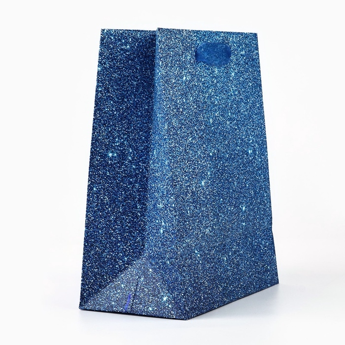 Пакет подарочный новогодний ламинированный &laquo;С Новым годом&raquo;, снежинки, глиттер, MS, 18 х 23 х 10 см