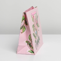 Пакет подарочный ламинированный горизонтальный, упаковка, &laquo;С праздником&raquo;, MS 18 х 23 х 8 см