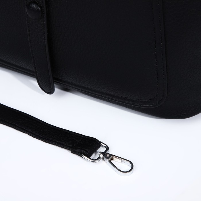 Сумка-тоут на молнии, 2 наружных кармана, цвет чёрный Сумка-тоут на молнии, 2 наружных кармана, цвет чёрный