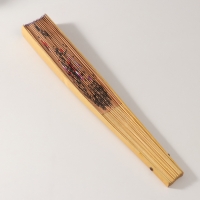 Веер бамбук, текстиль h=50 см "Веточка сакуры" бежевый Веер бамбук, текстиль h=50 см "Веточка сакуры" бежевый