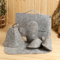 Набор банный "Мужской" портфель 5 предметов, серый Набор банный "Мужской" портфель 5 предметов, серый