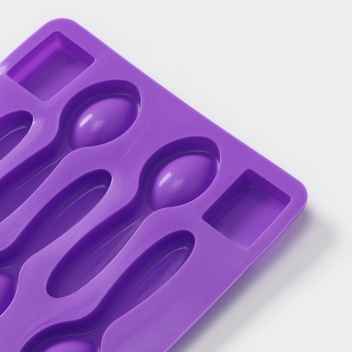 Форма для шоколада Доляна &laquo;Ложки большие&raquo;, силикон, 17&times;1,2 см, 5 ячеек, цвет МИКС