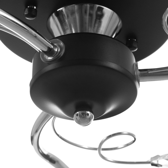 Люстра "Авиталь" 3хЕ27 40Вт чёрно-хромовый 53х53х23 см BayerLux