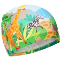 Шапочка для плавания детская ONLYTOP &laquo;Сафари&raquo;, тканевая, обхват 46-52 см