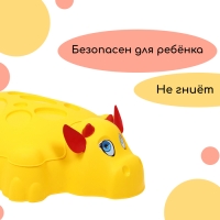 Песочница детская пластиковая, с крышкой, 116 &times; 83 &times; 30 см, &laquo;Коровка&raquo;