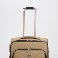Чемодан средний 52 л (M), отдел на молнии, с расширением, кодовый замок, цвет бежевый Чемодан средний 52 л (M), отдел на молнии, с расширением, кодовый замок, цвет бежевый