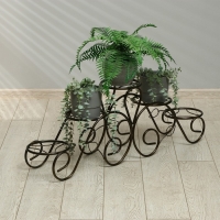 Подставка для цветов, напольная, на 5 горшков, d = 14 см, бронзовая, &laquo;Кружево&raquo;