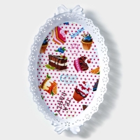 Поднос овальный Доляна &laquo;Пастораль&raquo;, 36&times;22&times;5 см, цвет МИКС