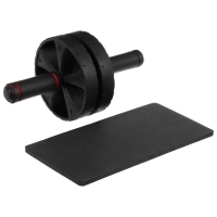 Ролик для пресса ONLYTOP, 31х17х17 см, с ковриком, цвет чёрный