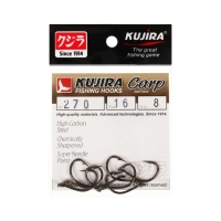 Крючки карповые Kujira Carp 270, цвет BN, №16, 8 шт. Крючки карповые Kujira Carp 270, цвет BN, №16, 8 шт.