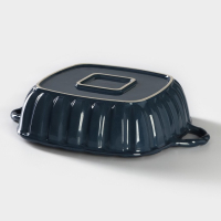 Форма для выпечки из жаропрочной керамики Доляна &laquo;Массимо&raquo;, 33&times;25,5&times;7,5 см, цвет синий