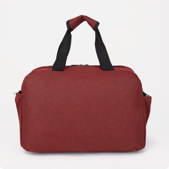 Сумка спортивная женская на молнии, 3 наружных кармана, средний размер, цвет бордовый Сумка спортивная женская на молнии, 3 наружных кармана, средний размер, цвет бордовый