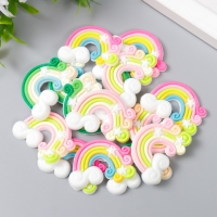 Декор для творчества резина "Радуга" набор 15 шт 2,3х3,4 см