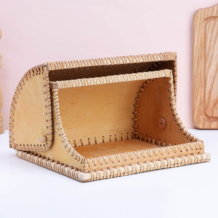 Хлебница &laquo;Лебедь&raquo;, 28&times;22&times;15 см, береста