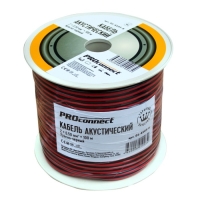 Кабель акустический PROconnect 2 х 0,50 мм&sup2;, красно-черный, 100 м