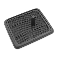 Туалет для собак &laquo;Луна&raquo; со столбиком 49 х 36 х 3 см, серый