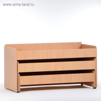 Кровать детская 3-ярусная выкатная, 1480х652х720, Бук бавария светлый