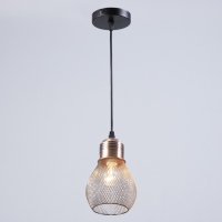 Светильник "Лампа" 1х60Вт Е27 черный/медь 12х12х18см