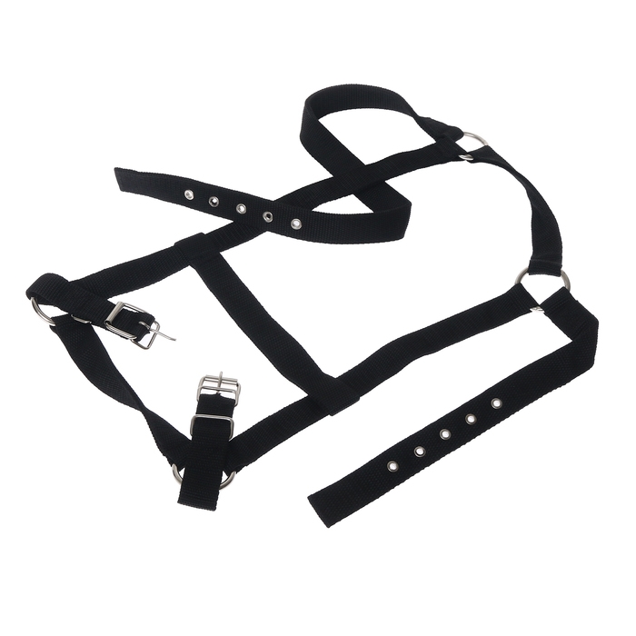 Недоуздок из нейлона, регулируемый размер, черный Недоуздок из нейлона, регулируемый размер, черный