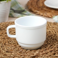 Кружка Avvir &laquo;Грация&raquo;, 250 мл, стеклокерамика, цвет белый