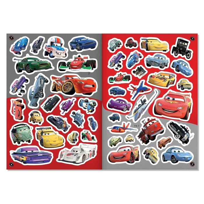 Набор многоразовых наклеек &laquo;Тачки&raquo;, 2 шт., формат А4, Дисней