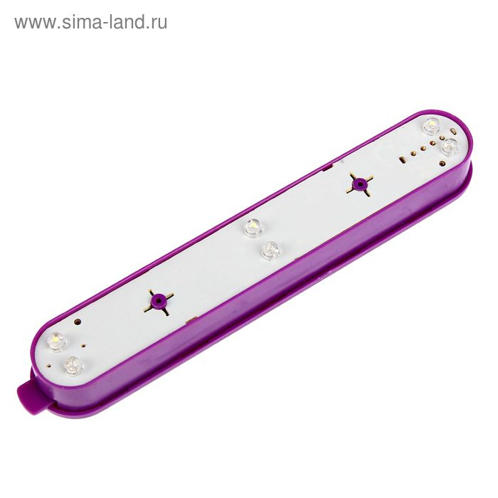 Аквариумный набор трехсекционный, с подсветкой LED, 2,55 л, фиолетовый