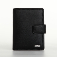 Портмоне мужское на магните 3 в 1, отдел для автодокументов, паспорта, цвет чёрный Портмоне мужское на магните 3 в 1, отдел для автодокументов, паспорта, цвет чёрный