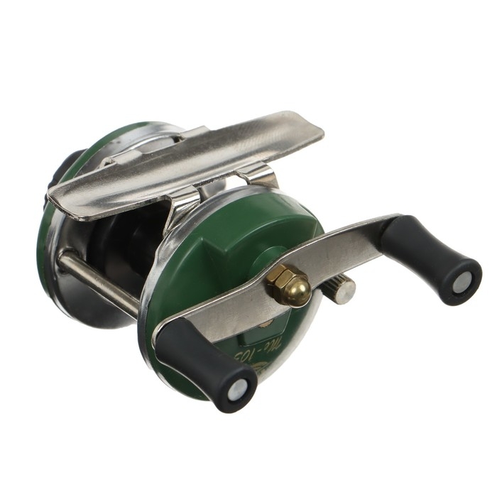 Катушка мультипликаторная, металл-пластик, переключатель 3 режима, цвет темно зеленый, 103 Катушка мультипликаторная, металл-пластик, переключатель 3 режима, цвет темно зеленый, 103