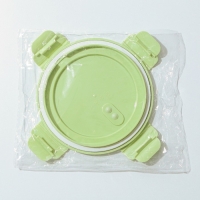 Контейнер круглый из жаропрочного стекла с крышкой Cook and Freeze, 600 мл, цвет МИКС