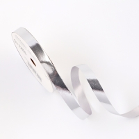 Лента для декора и подарков "Металл", 1,2см х 45м, серебряная Лента для декора и подарков "Металл", 1,2см х 45м, серебряная