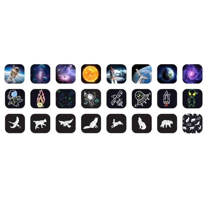 Проектор-фонарик &laquo;Полёт в космос&raquo;, 3 слайда, 24 картинки