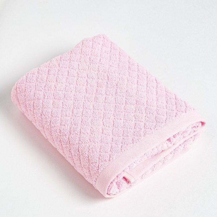 Полотенце махровое LoveLife &laquo;Минимализм&raquo; 70х120 см, розовый, 100% хлопок, 500 гр/м2