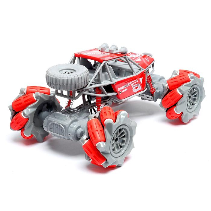 Машина радиоуправляемая &laquo;Джип-акробат&raquo;, 4WD, управление жестами, работает от аккумулятора, цвет красный