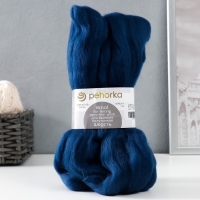 Шерсть для валяния 100% полутонкая шерсть 50гр (571-Синий) Шерсть для валяния 100% полутонкая шерсть 50гр (571-Синий)