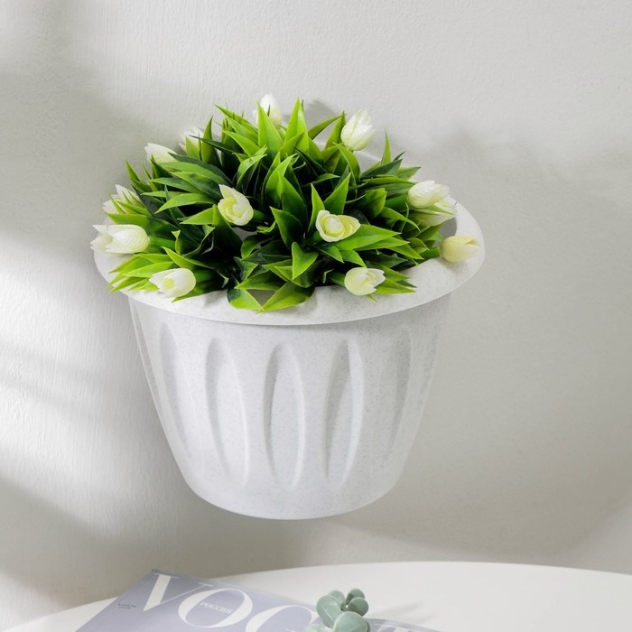 Кашпо настенное &laquo;Фелиция&raquo;, 3,4 л, цвет белый