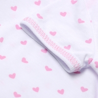 Боди детское с коротким рукавом, цвет белый/сердечки, рост 62