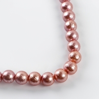 Бусины из стекла, набор 78 шт., размер 1 шт. &mdash; 10 мм, цвет розовый