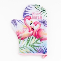 Варежка-прихватка &laquo;Tropical dream&raquo;, 20х28 см, 35% х/л, 65% п/э, ватин 250г/м2